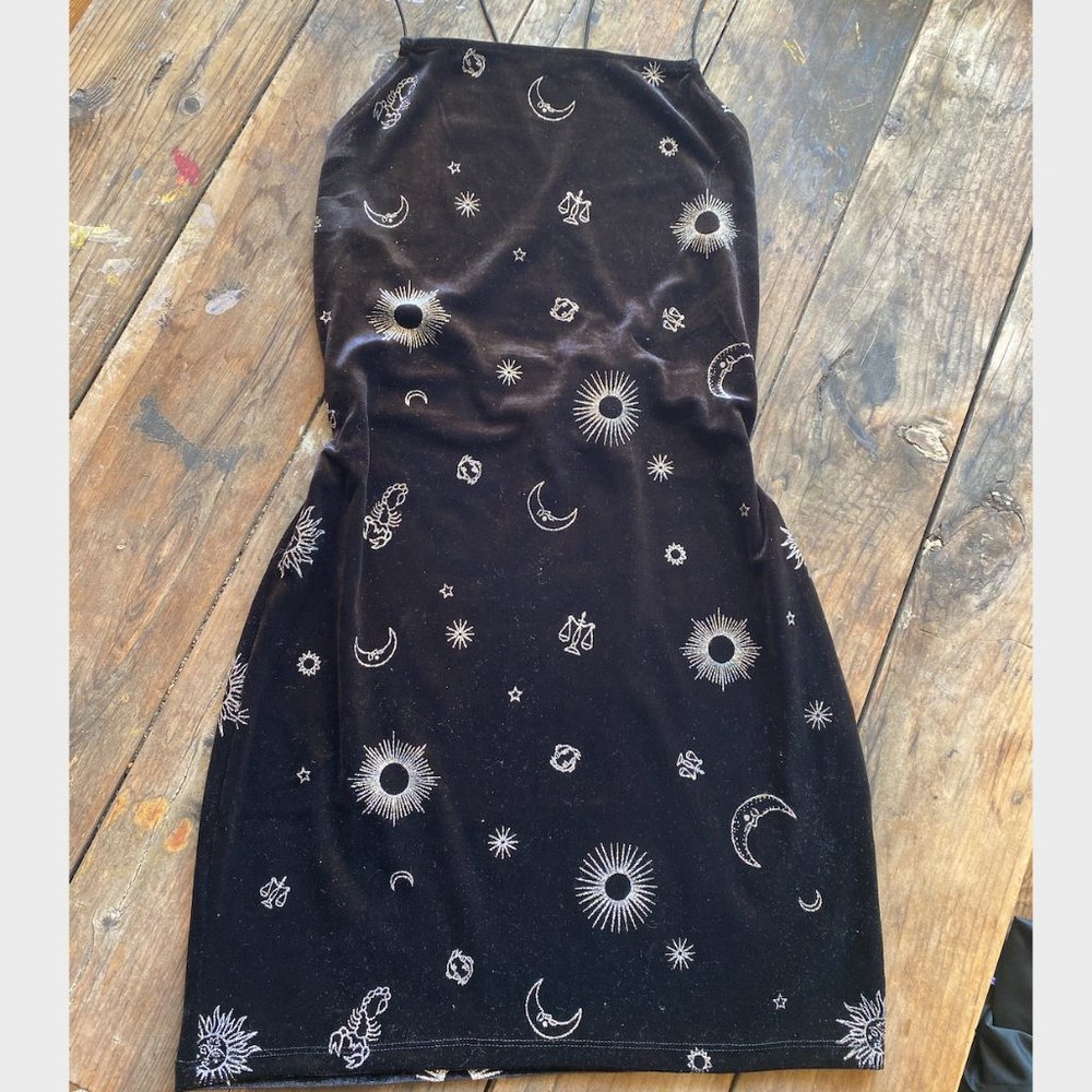 High Neck, Space Mini Dress
